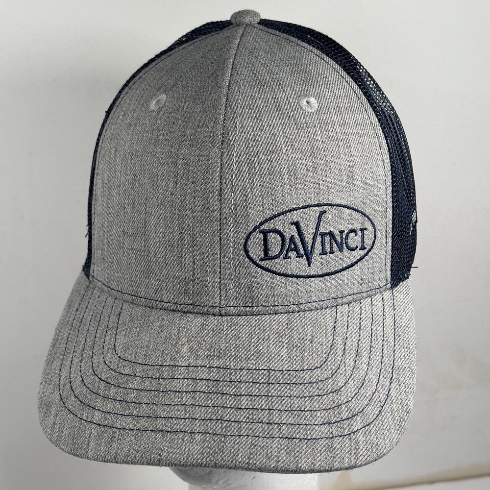 DaVinci Roofscapes Branded Gray & Blue Mesh Hat Trucker Sporty Cap Adjustable